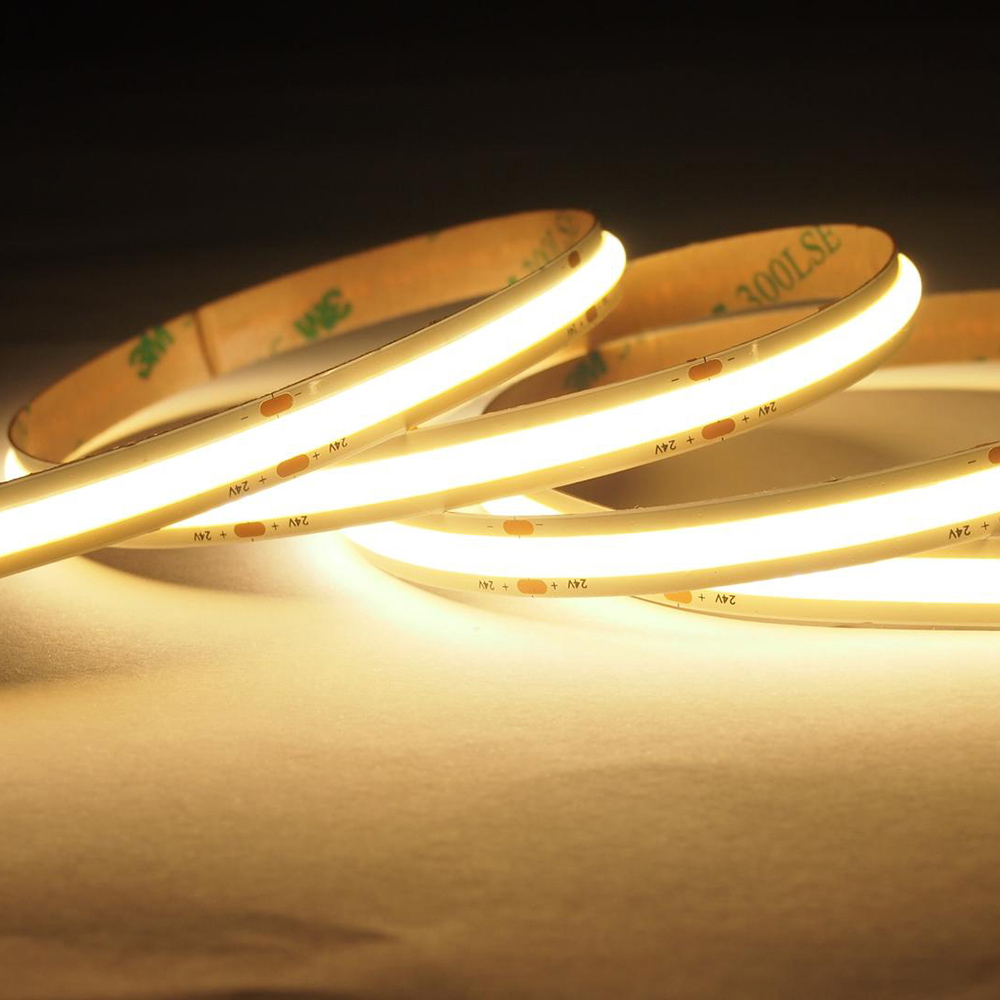 High CRI 90 White Color Light Flexible COB LED Strip Lights - DC12/24V - 16.4ft/5m Roll High CRI 90 White Color Light Flexible COB LED Strip Lights - DC12/24V - 16.4ft/5m Roll
